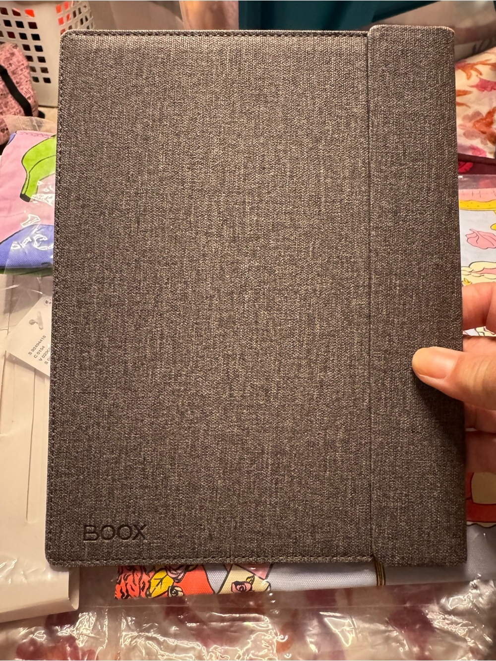 Gray Fabric Folio Tablet Cover - Slim Protective Case